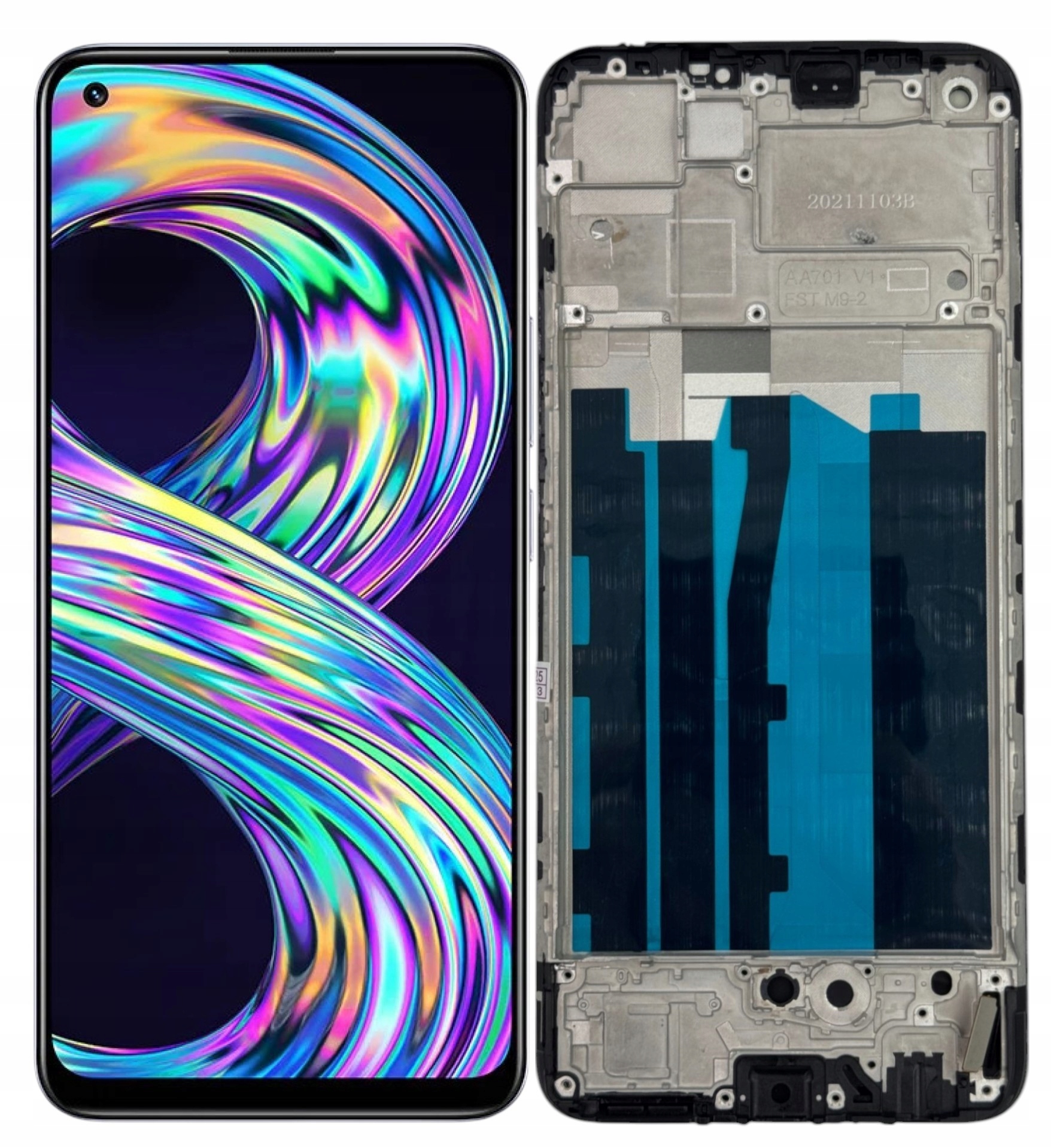 WYŚWIETLACZ REALME 8 / 8 PRO LCD + RAMKA INCELL | DOTYK | PREMIUM