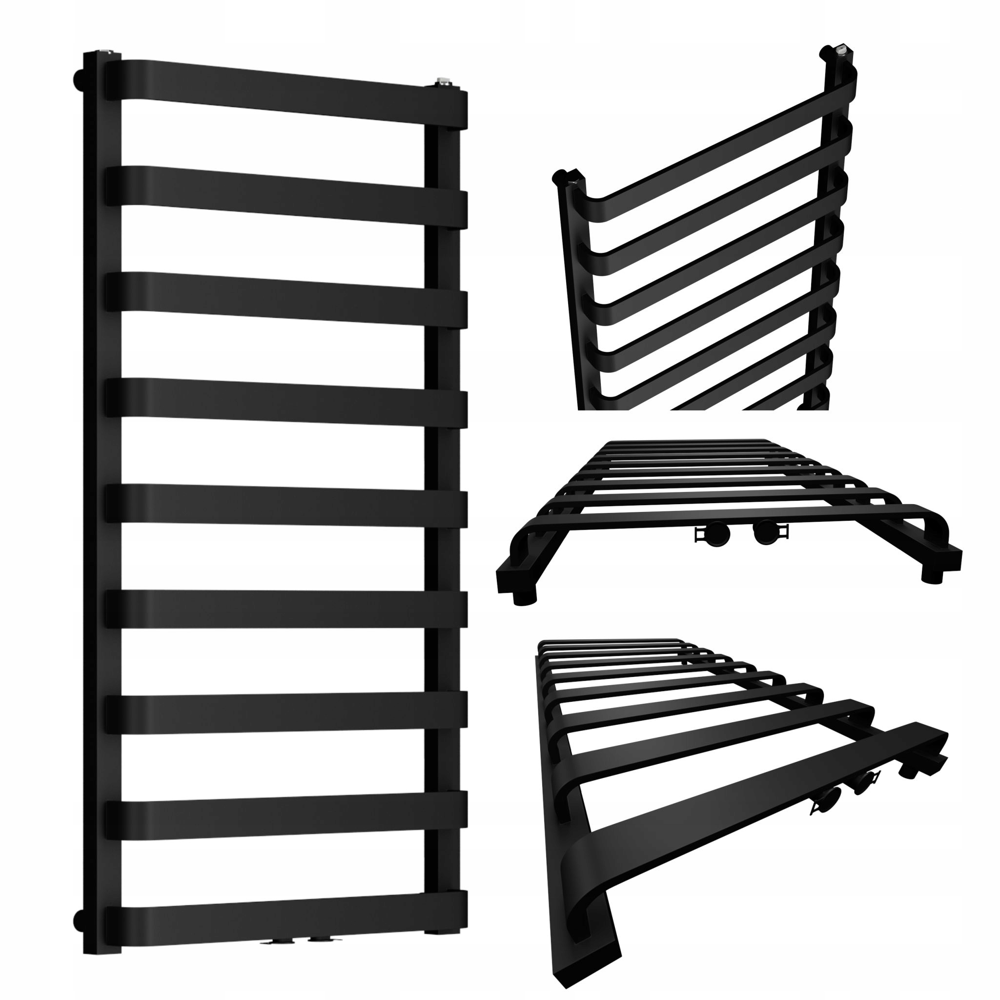 Koupelnový Radiátor Pandora-mid 140/50 Černý Mat