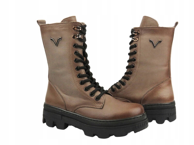 Dámské Trapery Vacarro 493 vel. 37 Béžová Kůže Kanady Zateplené Dárek