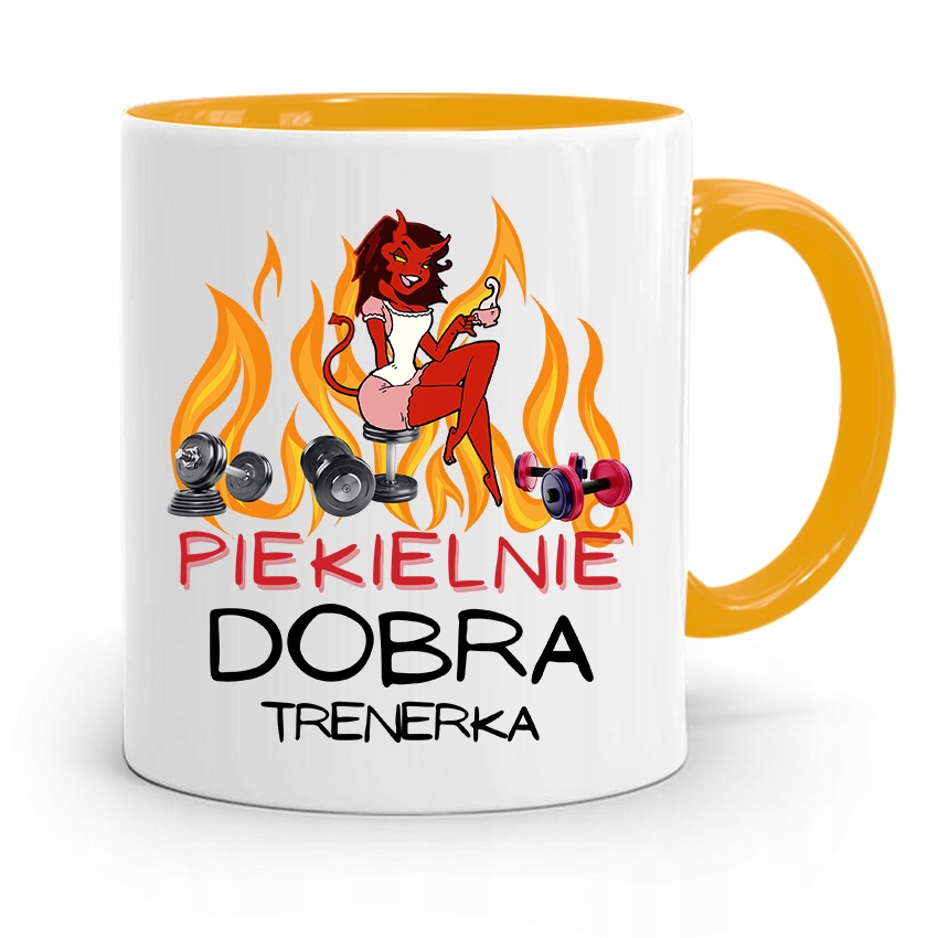 

Dla Trenera Trenerki Siłownia Kubek Żółty