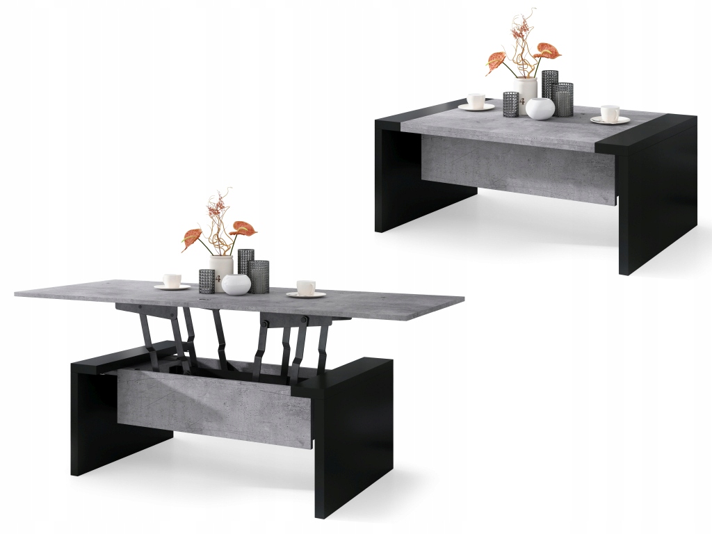 

Space Beton/Czarny Ława Rozkładana Stół Ławostół
