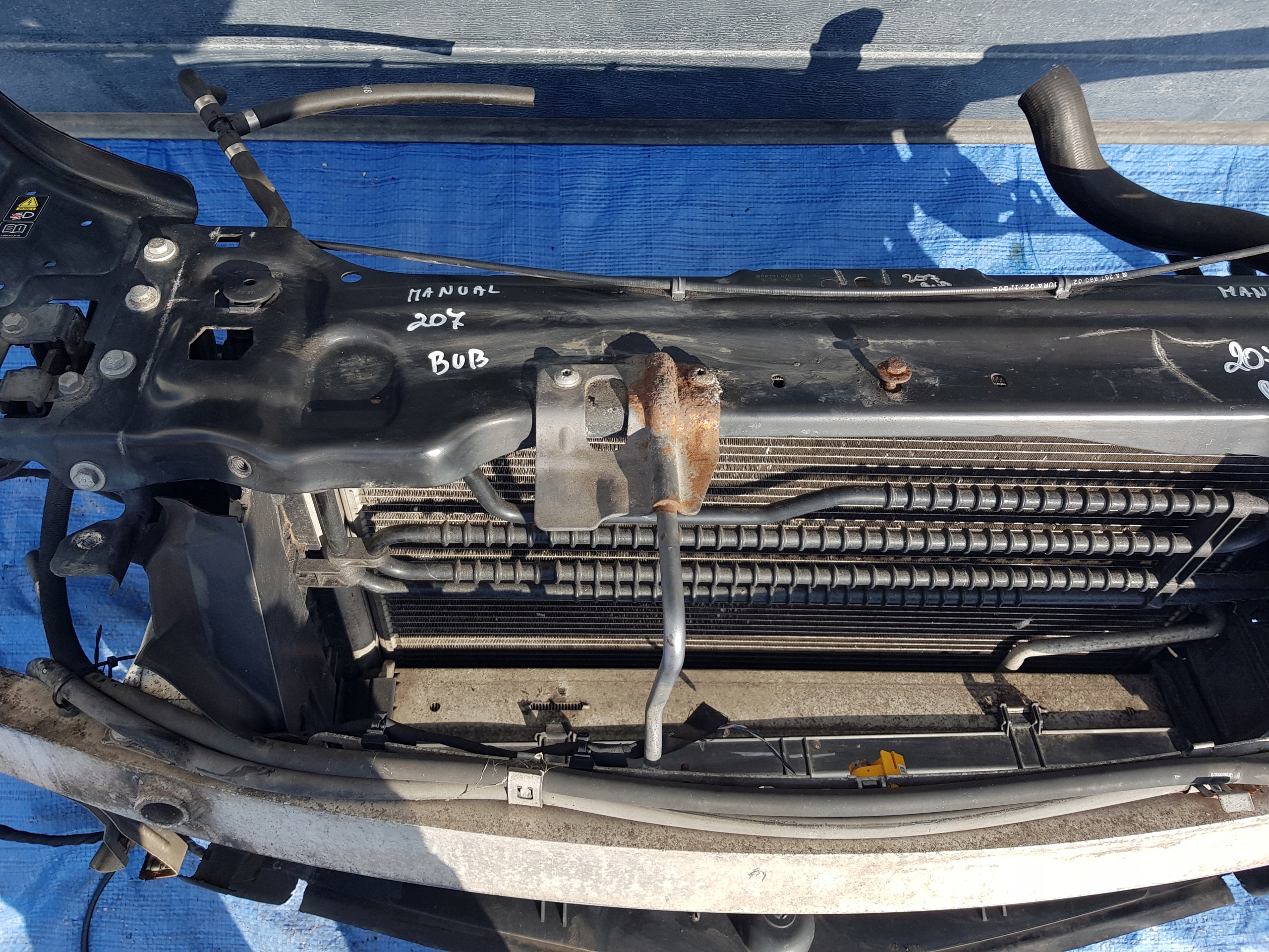 support panel for radiators radiator MERCEDES W207 2.2 CDI MANUAL
