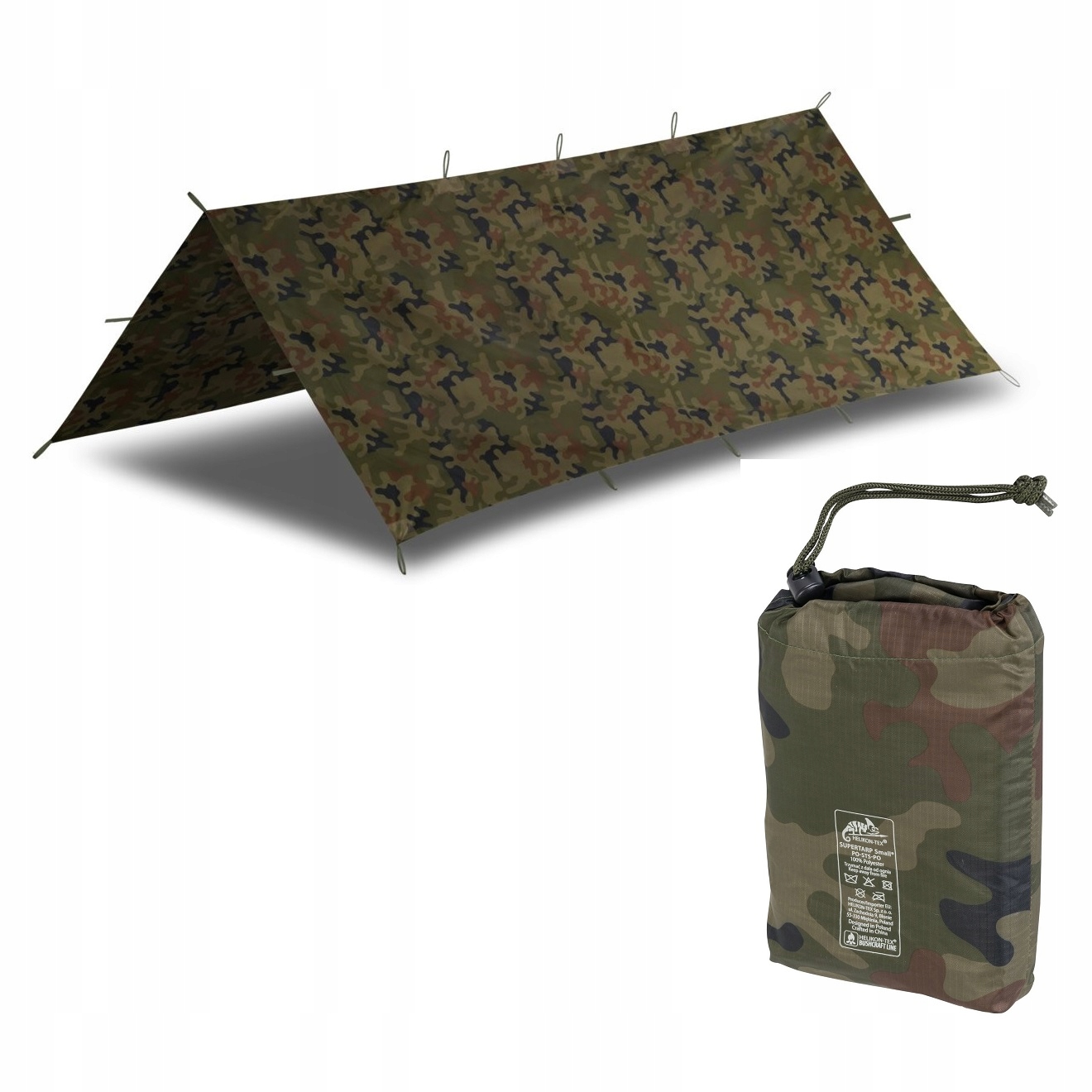 Płachta Biwakowa Helikon Supertarp 2x2,5m WZ.93 Pl Woodland Moro Camo