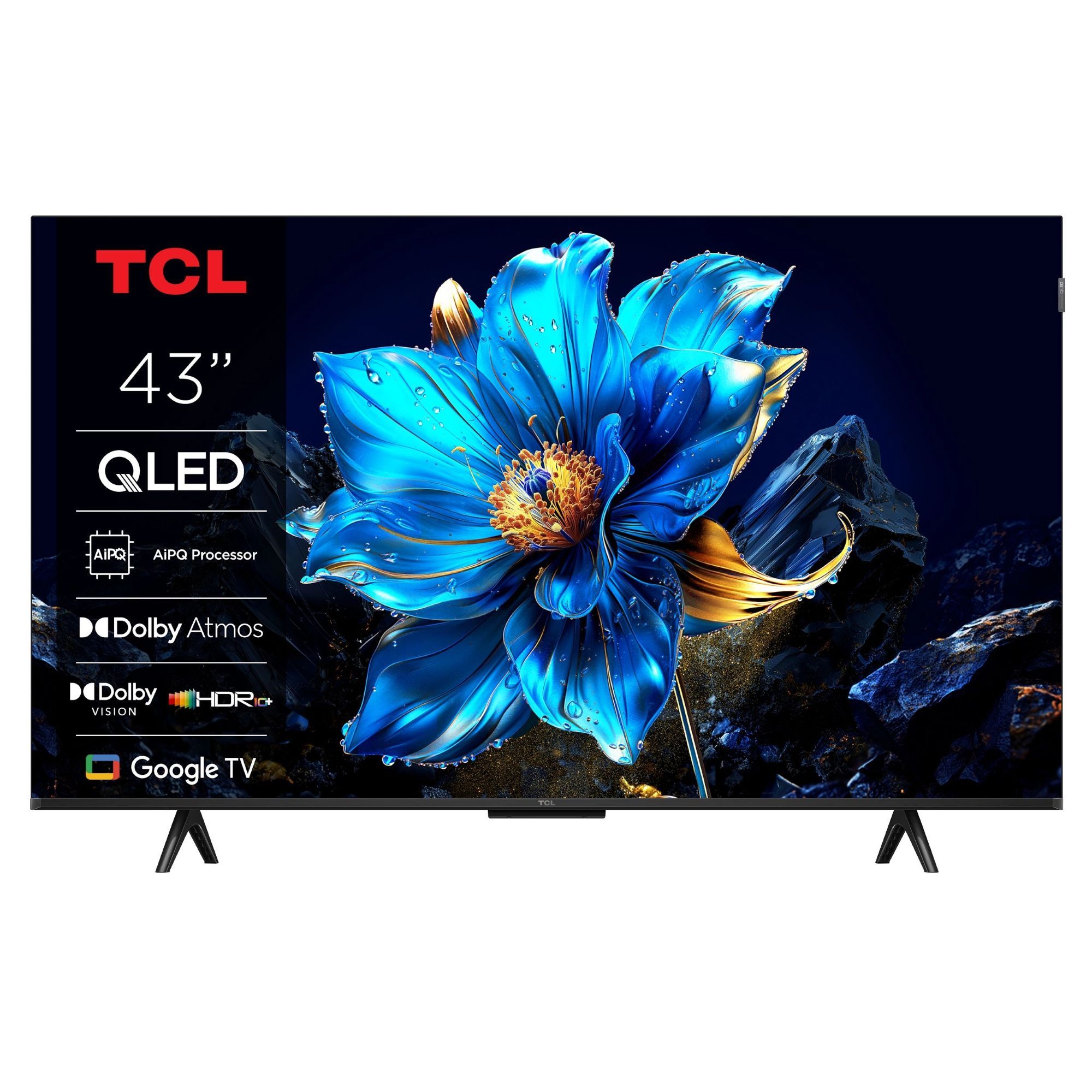 Telewizor Tcl 43P7K 43" Qled 4K Uhd Google Tv Hdr DVB-T2 Bluetooth