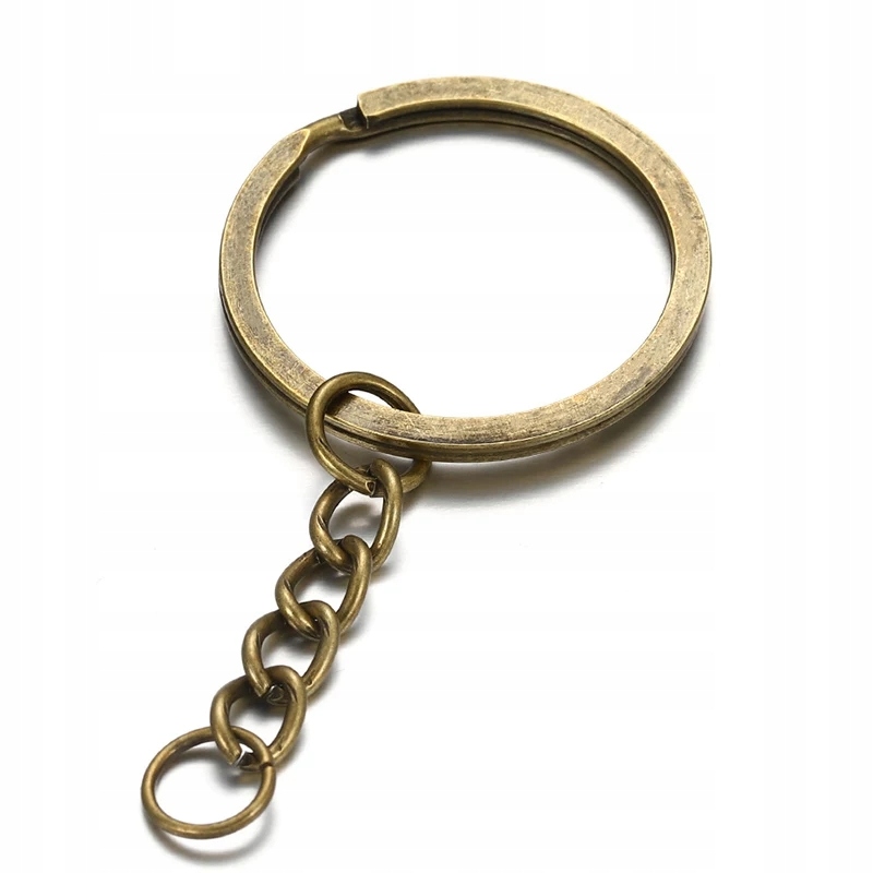 Kółko do kluczy do breloczka z łańcuszkiem i zaciskiem Diy 5 cm półprodukt