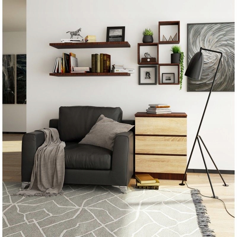 KOMODA NOWOCZESNA KOMODY MEBLE 60cm 3 SZUFLADY komoda szafka szuflady Głębokość szuflady 34 cm