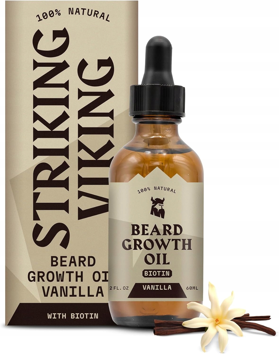 Striking Viking vanilkový olej na vousy 60 Ml zvýšení hydratace biotin