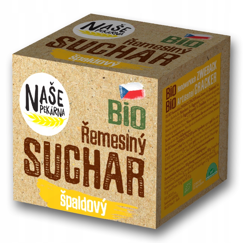 Levně Bio suchar řemeslný špaldový 15 ks