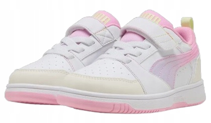 Buty sportowe dziewczęce Puma 405044 02 sneakersy na rzep białe 34,5