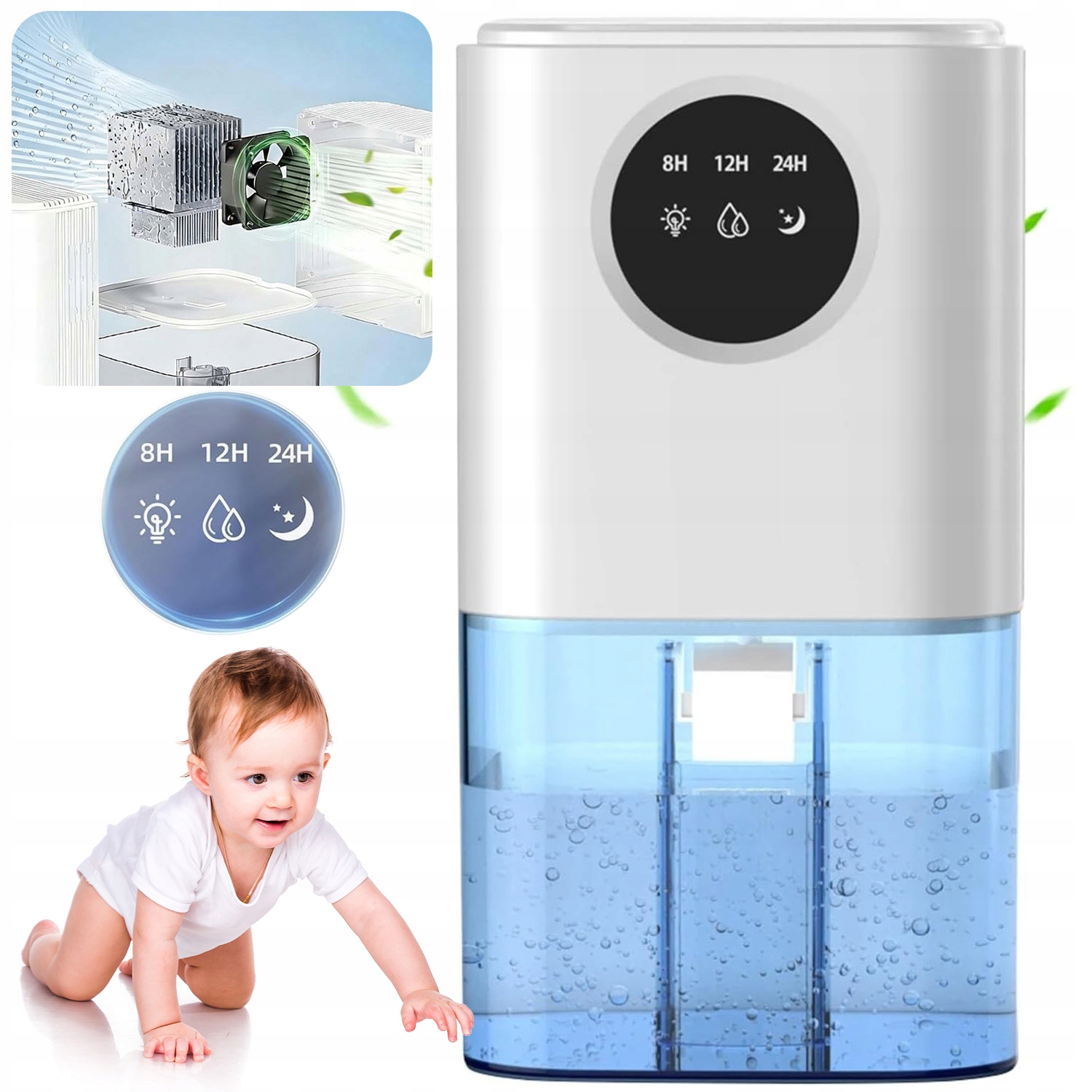 Automatický Odvlhčovač Vzduchu 10 Měnících Se Barev 1700 ML