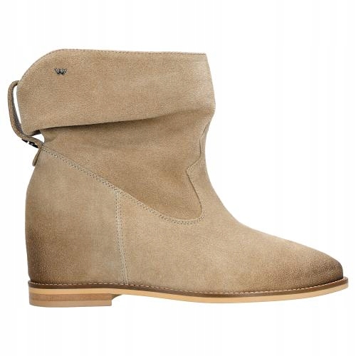 

Buty Wojas Botki damskie skóra beżowe r. 37