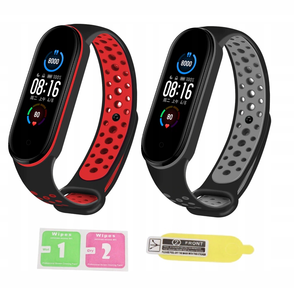OPASKA ZAMIENNA do XIAOMI MI BAND 5 PERFO 2+FOLIA