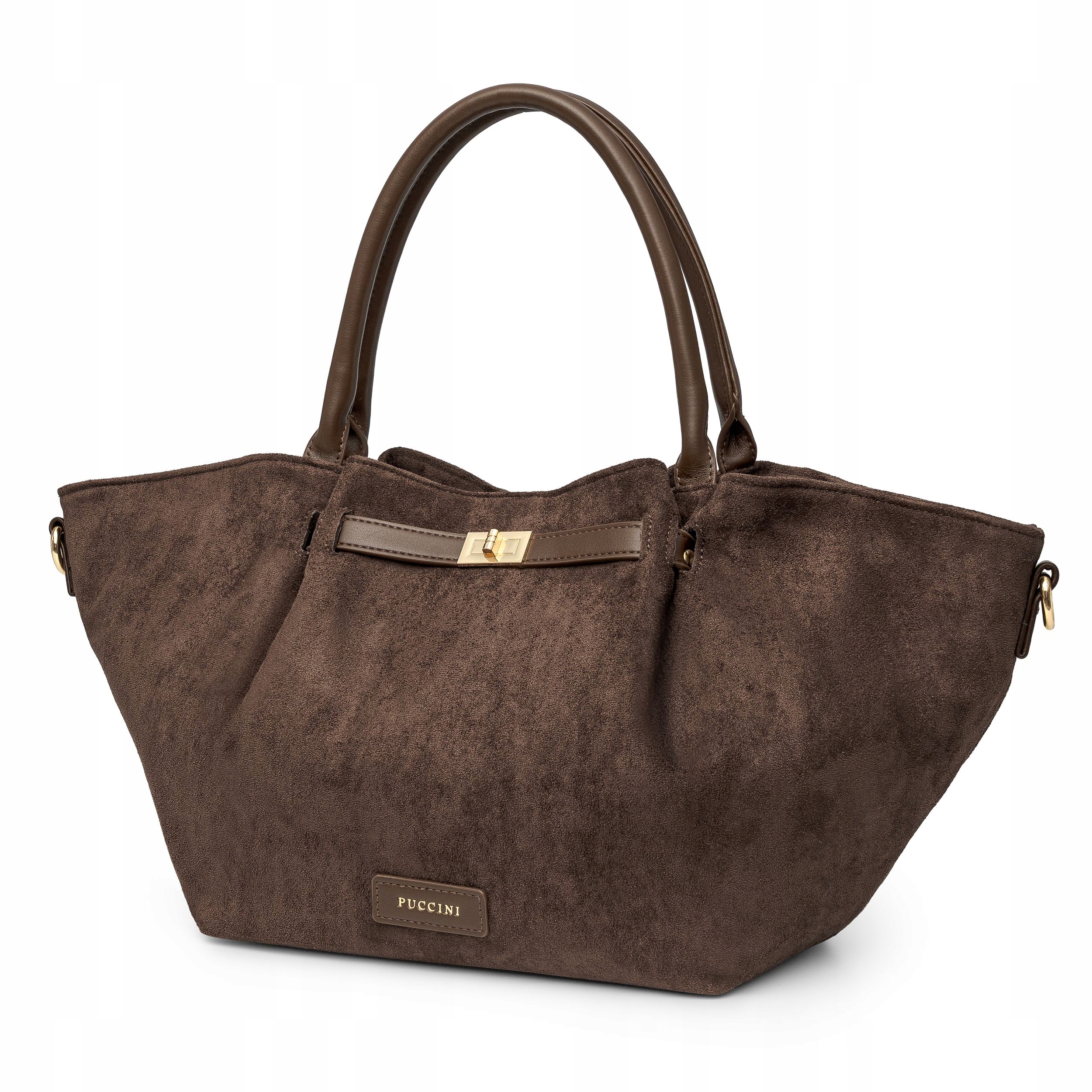 Dámská semišová kabelka Shopper Velká béžová Puccini BK1261005D-2