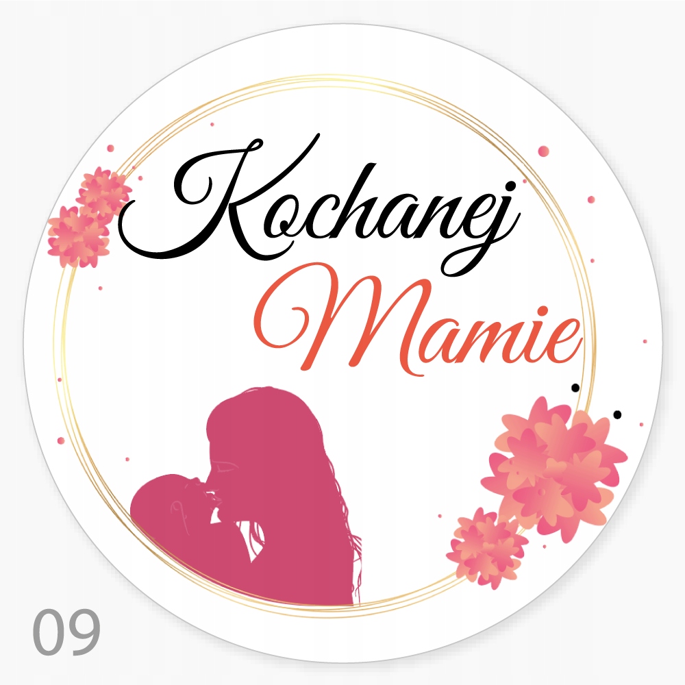 

Naklejki Kochanej Mamie hand made na ciasto 48 szt