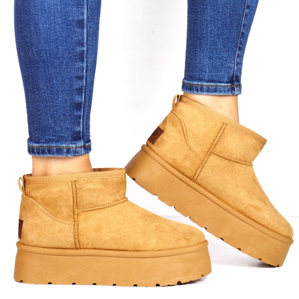 Sněhule Na Platformě Nízké, Pohodlné, Zasouvací, Teplé, Model Camel 40