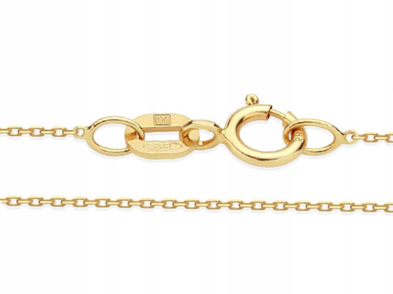 Zlatý řetízek 585 dětský ankr 38 cm 1,24 g, módní dárek vazba 14k