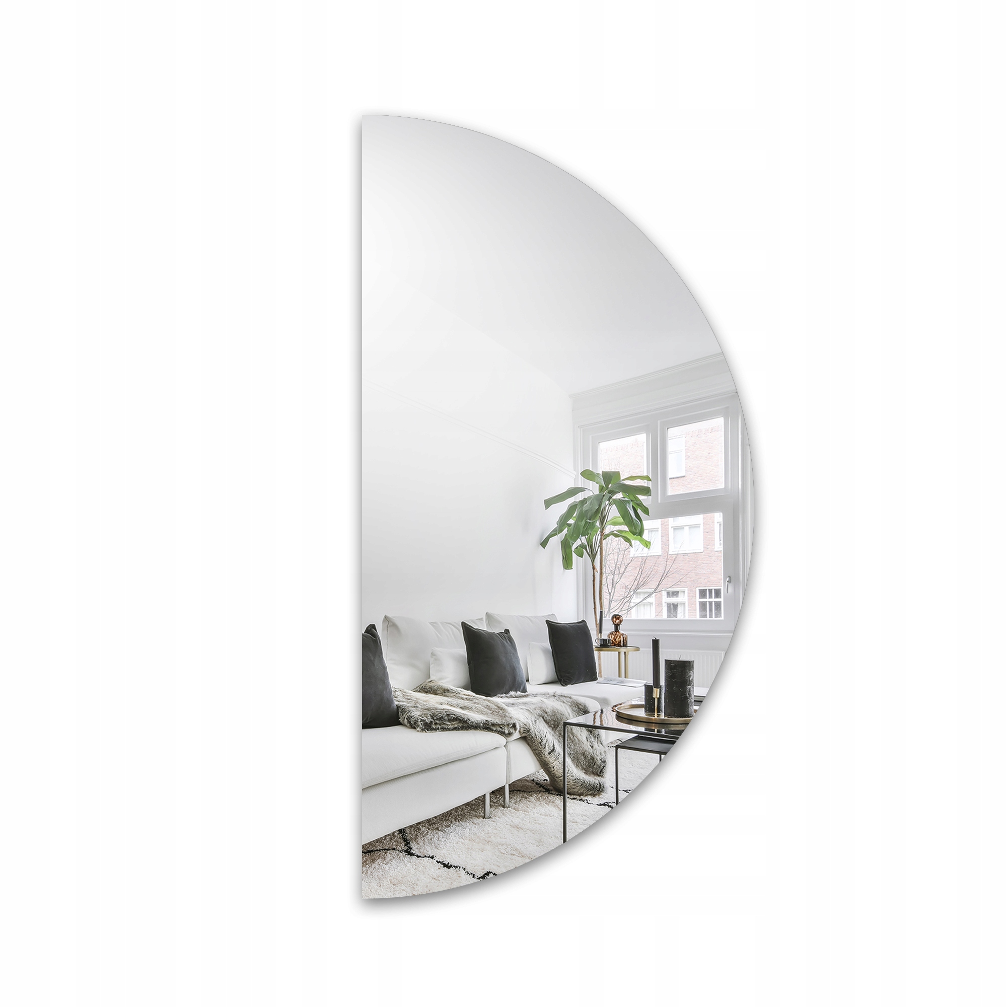 Zrcadlo půlkruhové Helena 60x120 moderní obývací pokoj předsíň