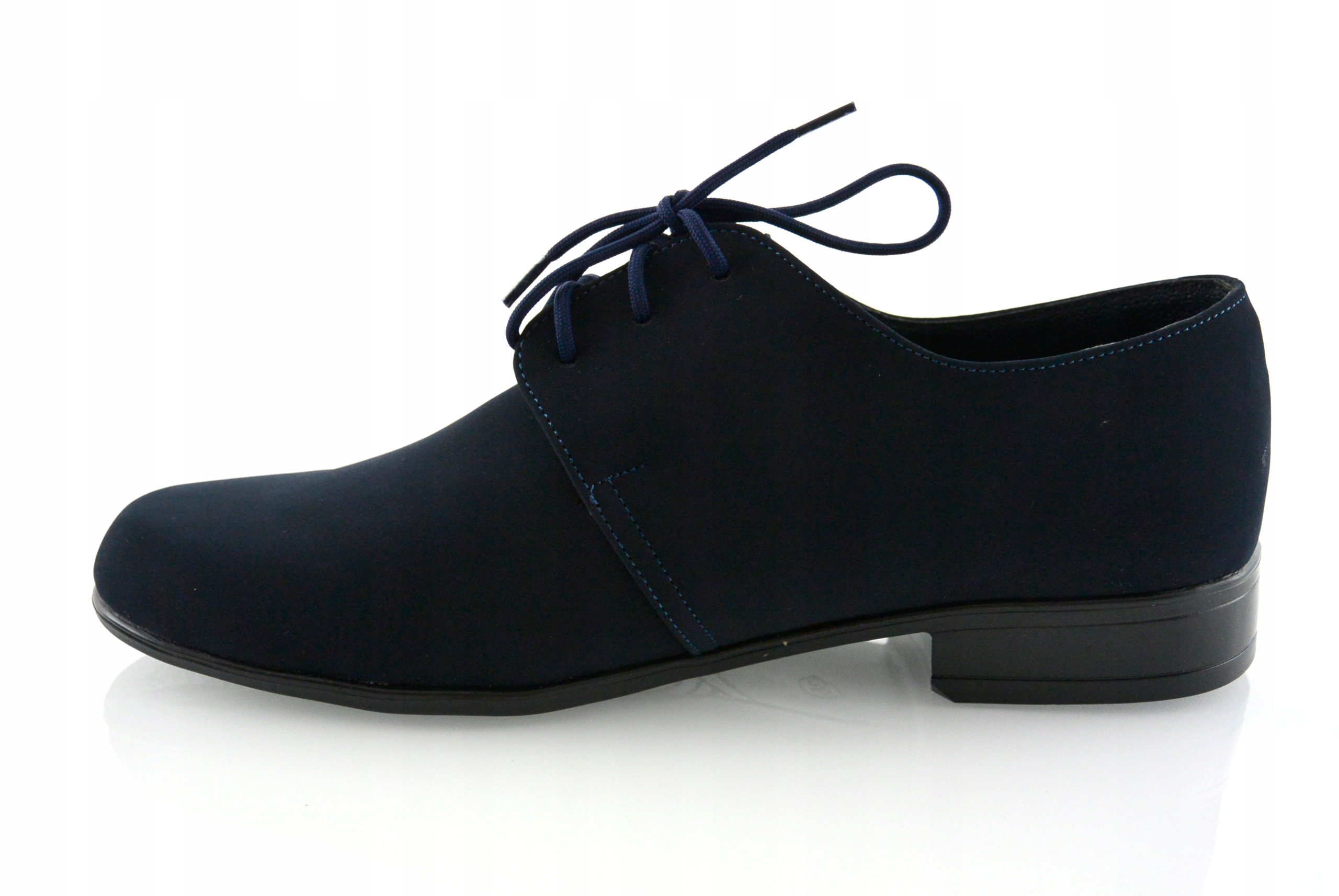 GRANATOWE mokasyny NUBUK półbuty wizytowe Pl 38 Marka Inna marka