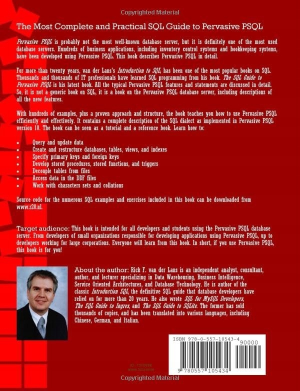 van der Lans, Rick F. The SQL Guide to Pervasive PSQL Język publikacji angielski