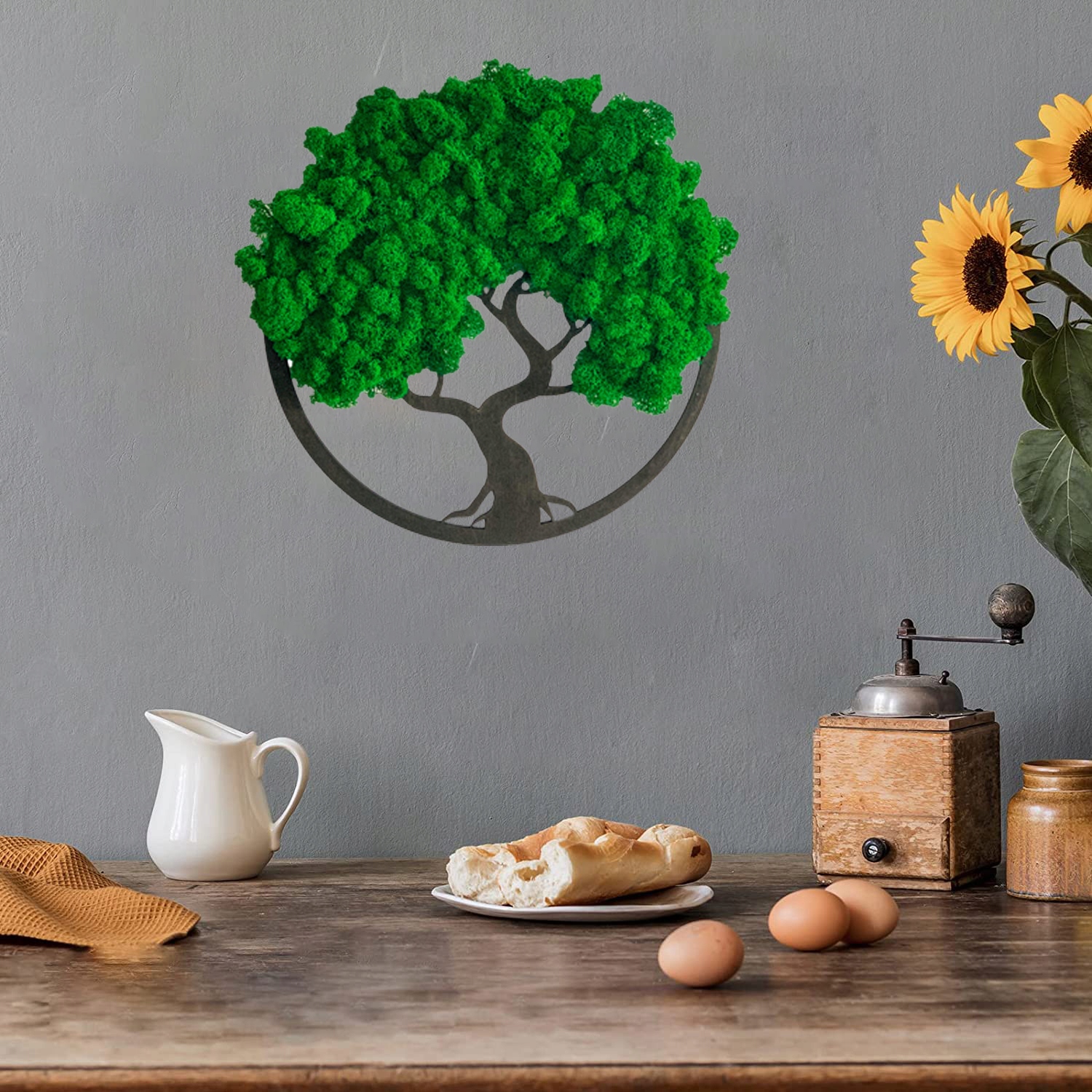 Drzewko NA PREZENT mech chrobotek OBRAZ na ściane drzewko BONSAI 30 cm Rodzaj mech chrobotek