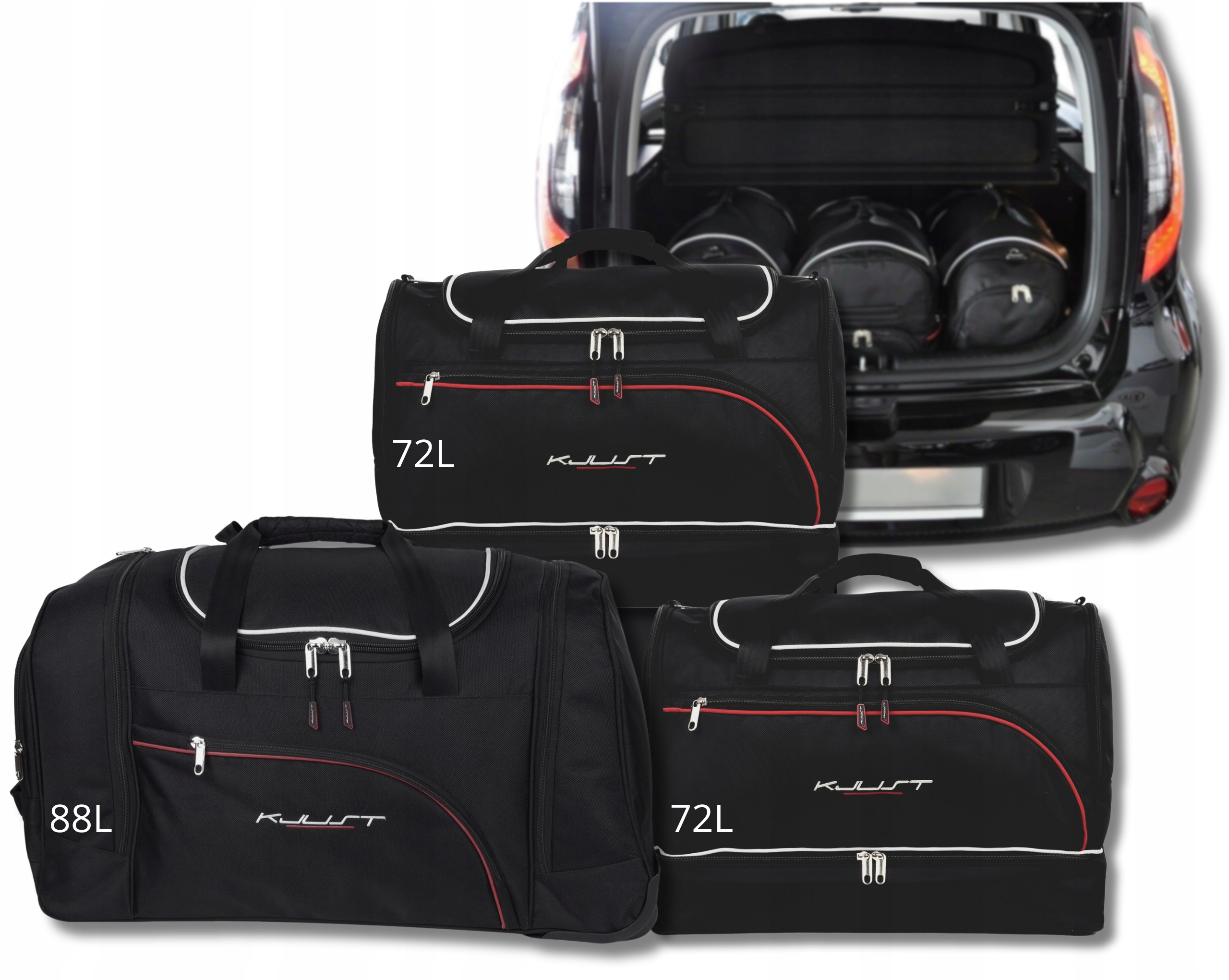 Cestovná Taška Do Kufra Kia Soul 2014-2016 3 ks