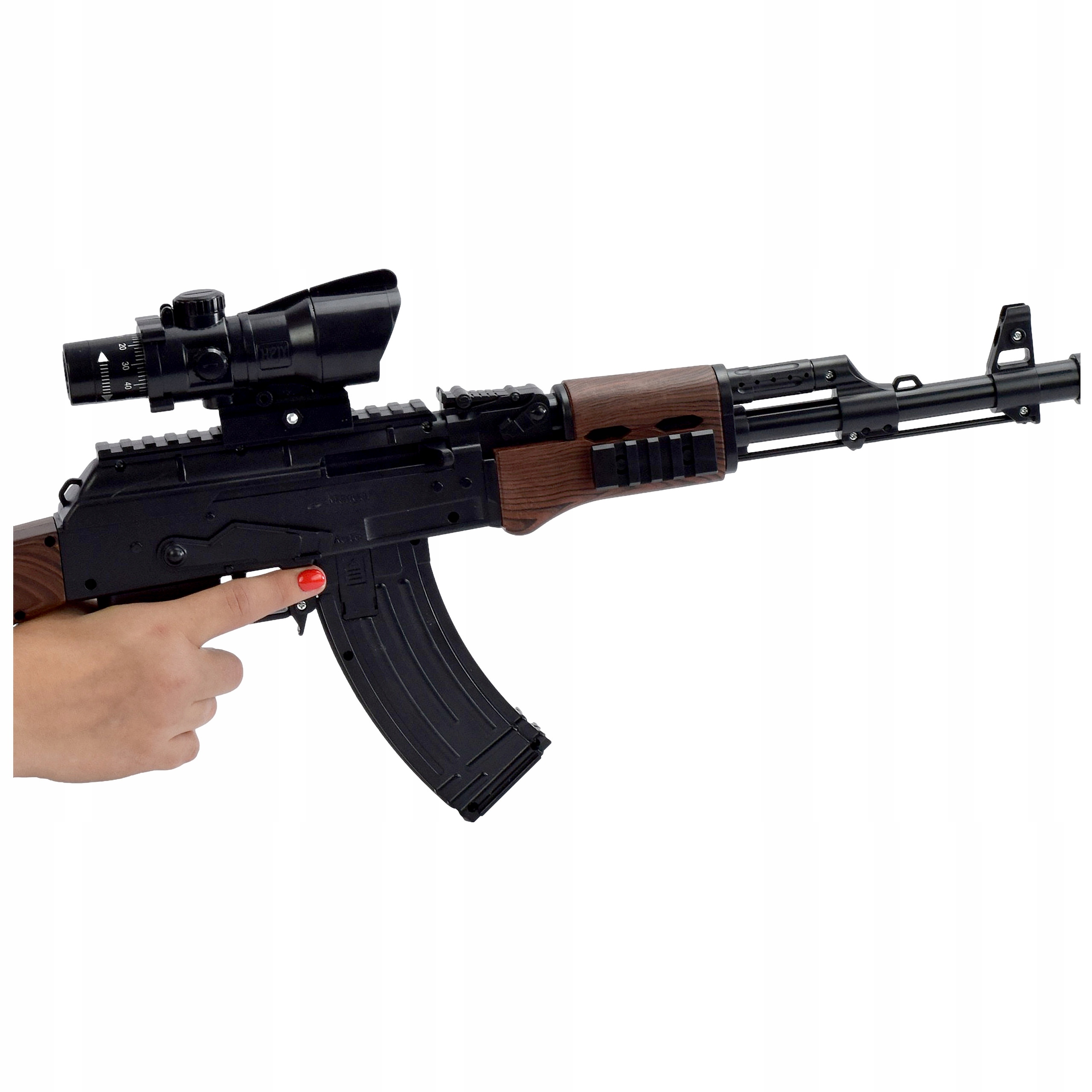 WIELKI KARABIN BEZPIECZNY PISTOLET AUTOMAT KULKI ŻELOWE karabin na kulki Waga produktu z opakowaniem jednostkowym 1.3 kg