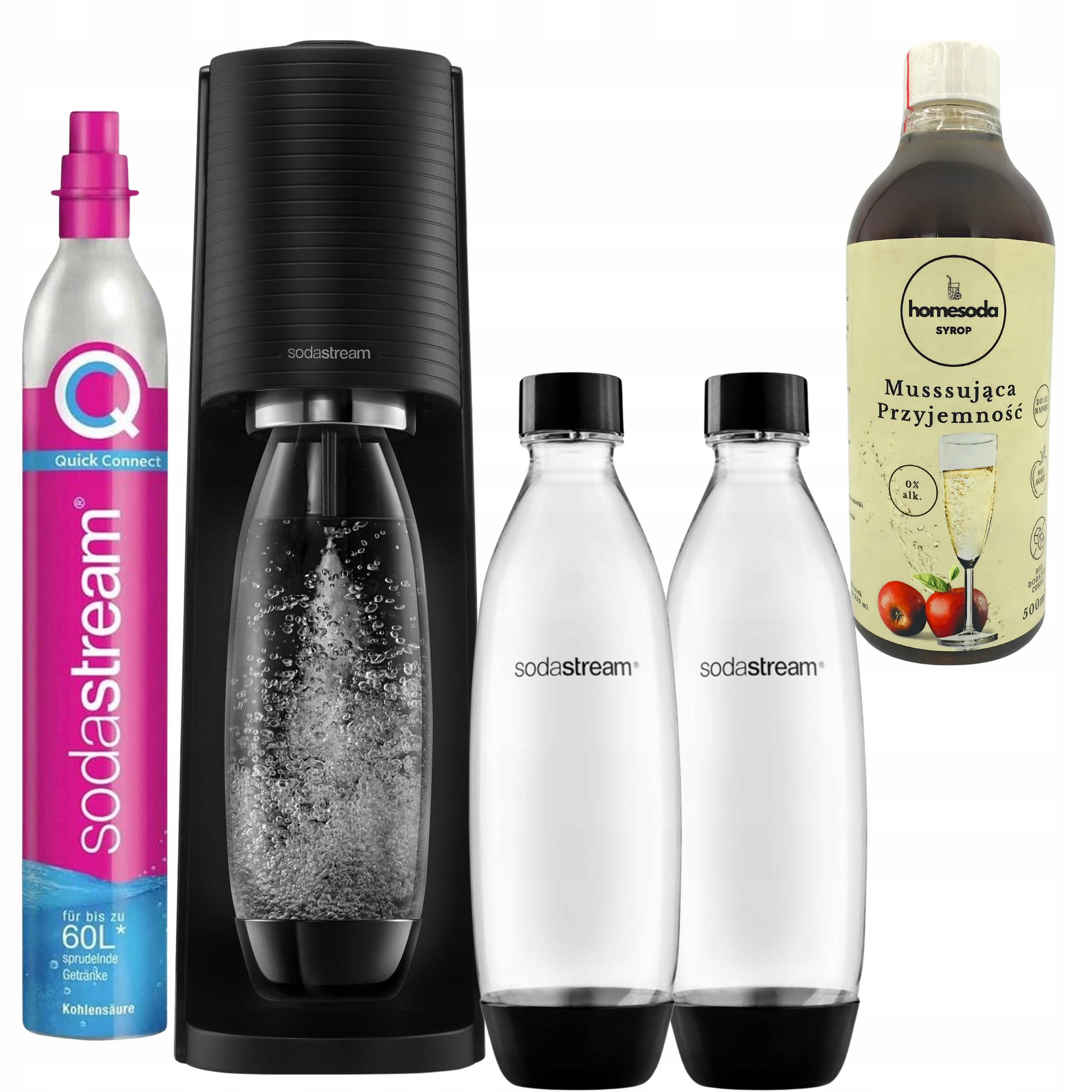 Saturátor SodaStream Terra na sýtenie vody, 2 fľaše sirup, chuť šampanského