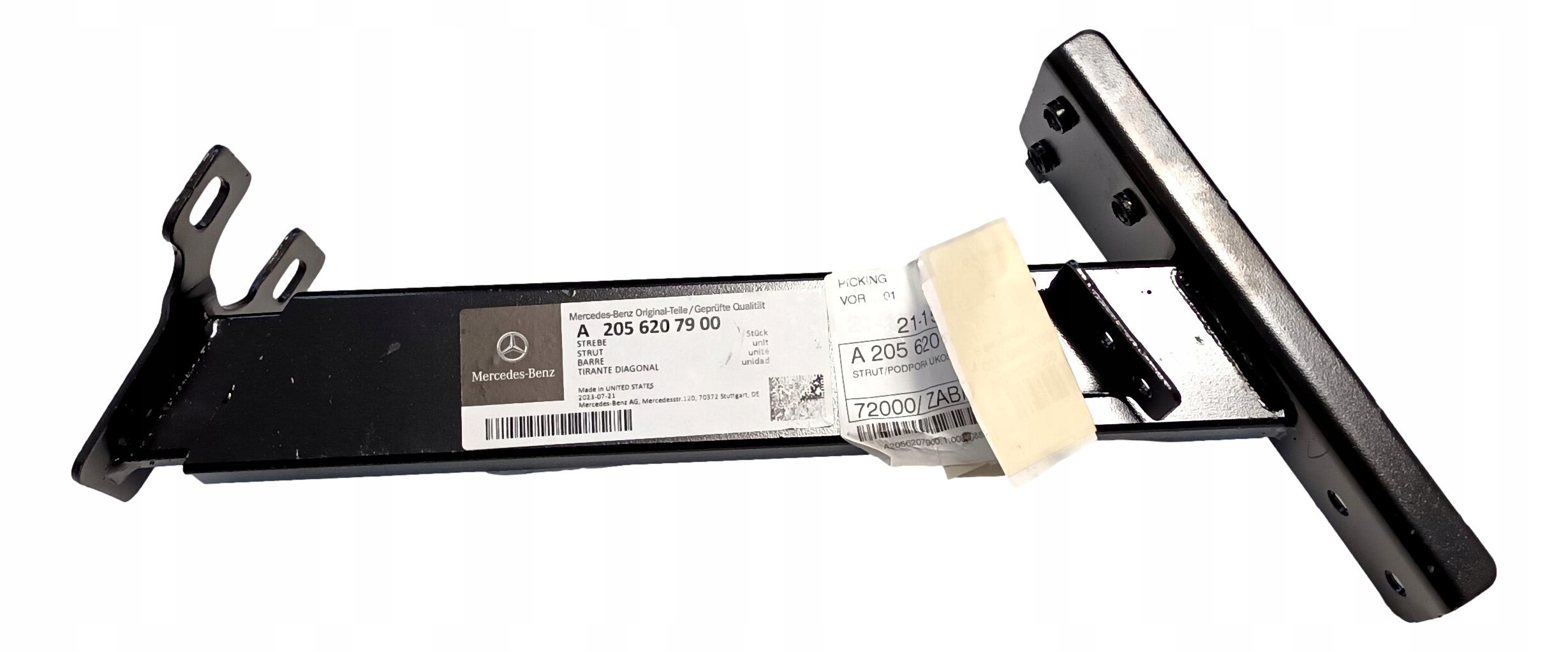 Mercedes W205 Úhlová podpěra předního pásu levá horní Oe