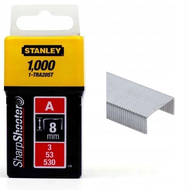 

Stanley Zszywka Zszywki 1000szt 8mm 8 tra205T