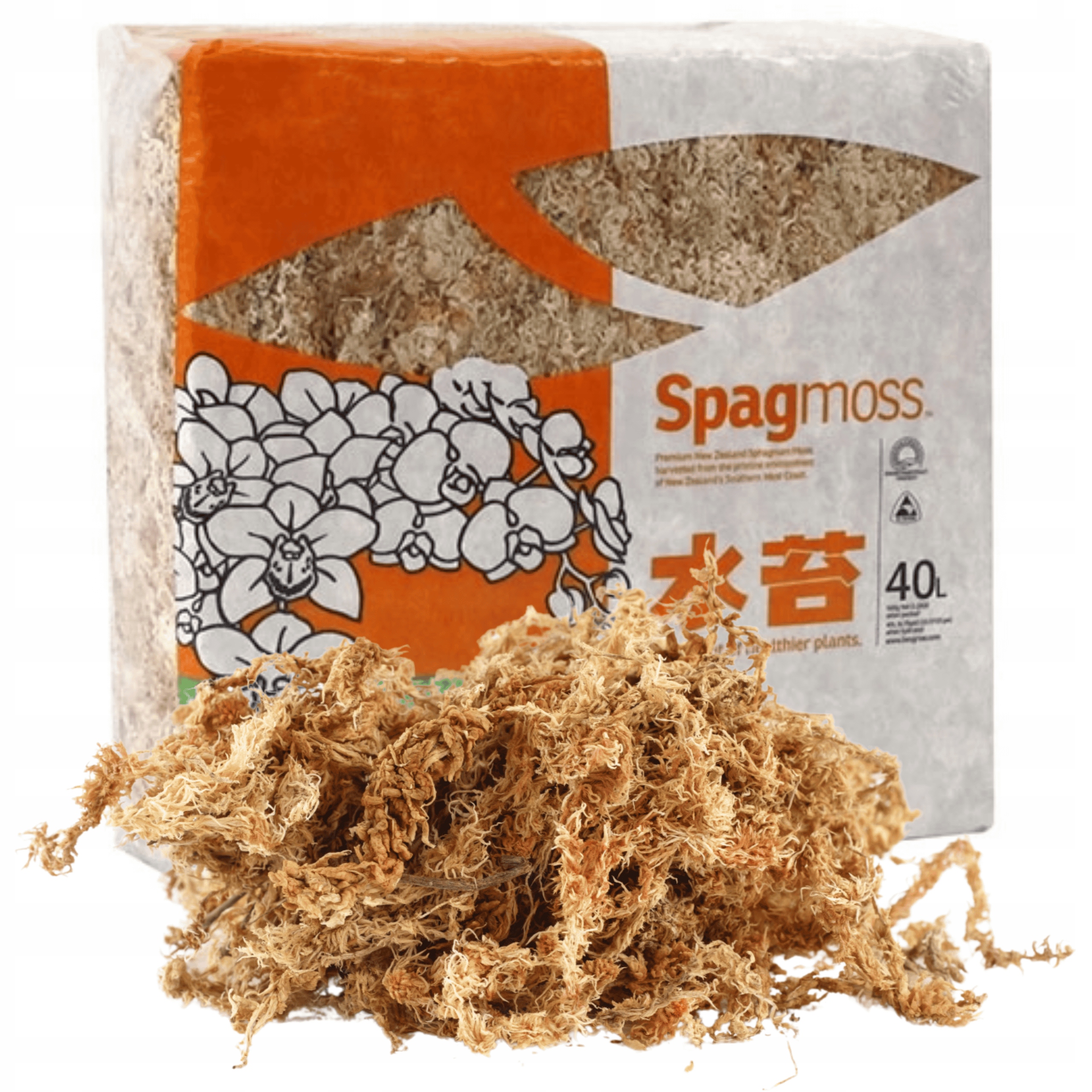 Mech Sphagnum 40L Besgrow Spagmoss blended torfowiec 500G podłoże pH 4,8