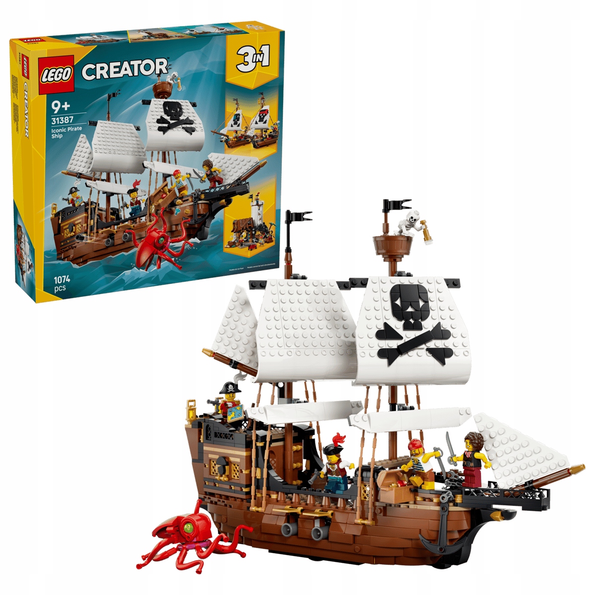 Lego 31387 Legendární loď Creator, hrad nebo 2 dvojčata