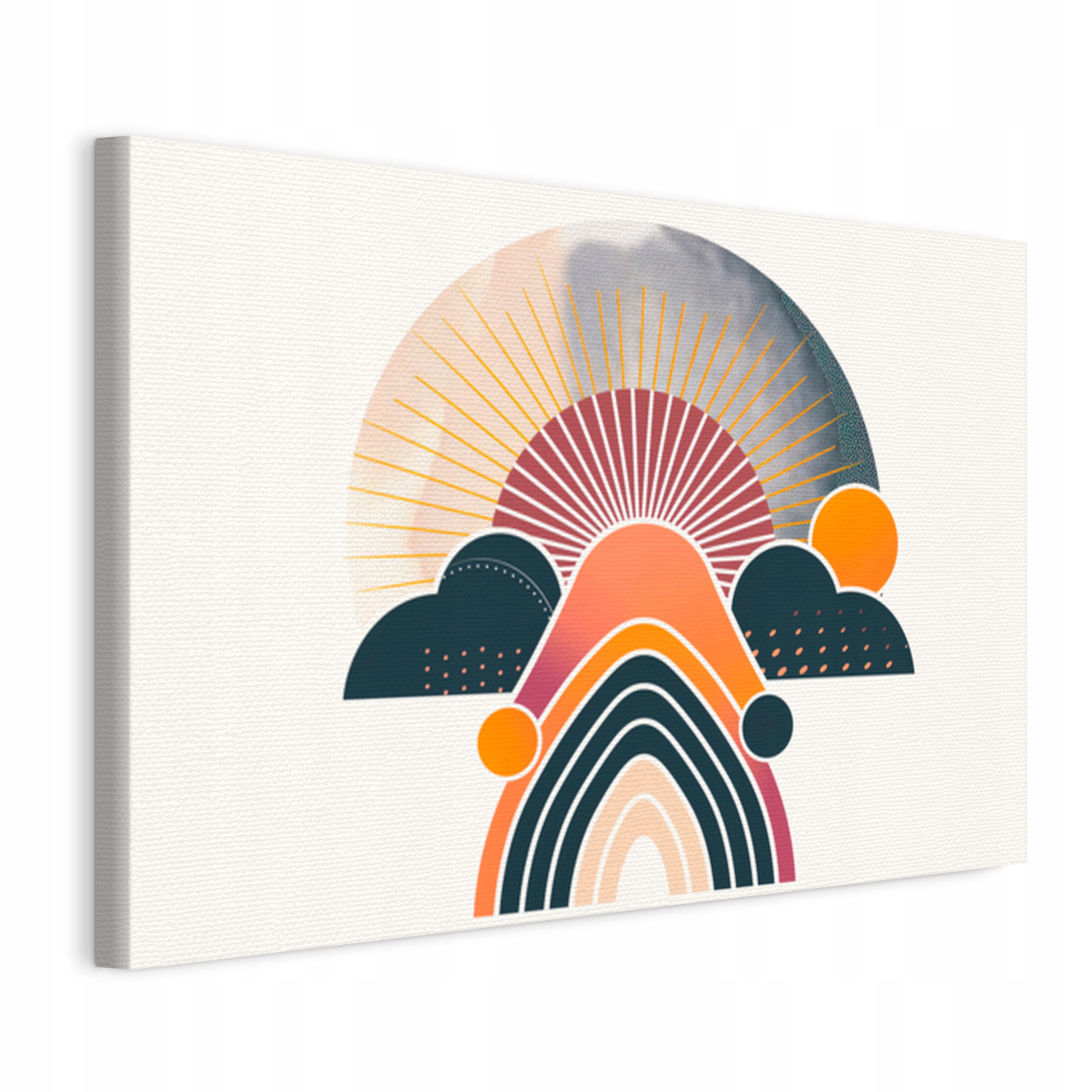 Obraz na plátně Slunce Horizont Geometrie do obývacího pokoje Ložnice 100x70