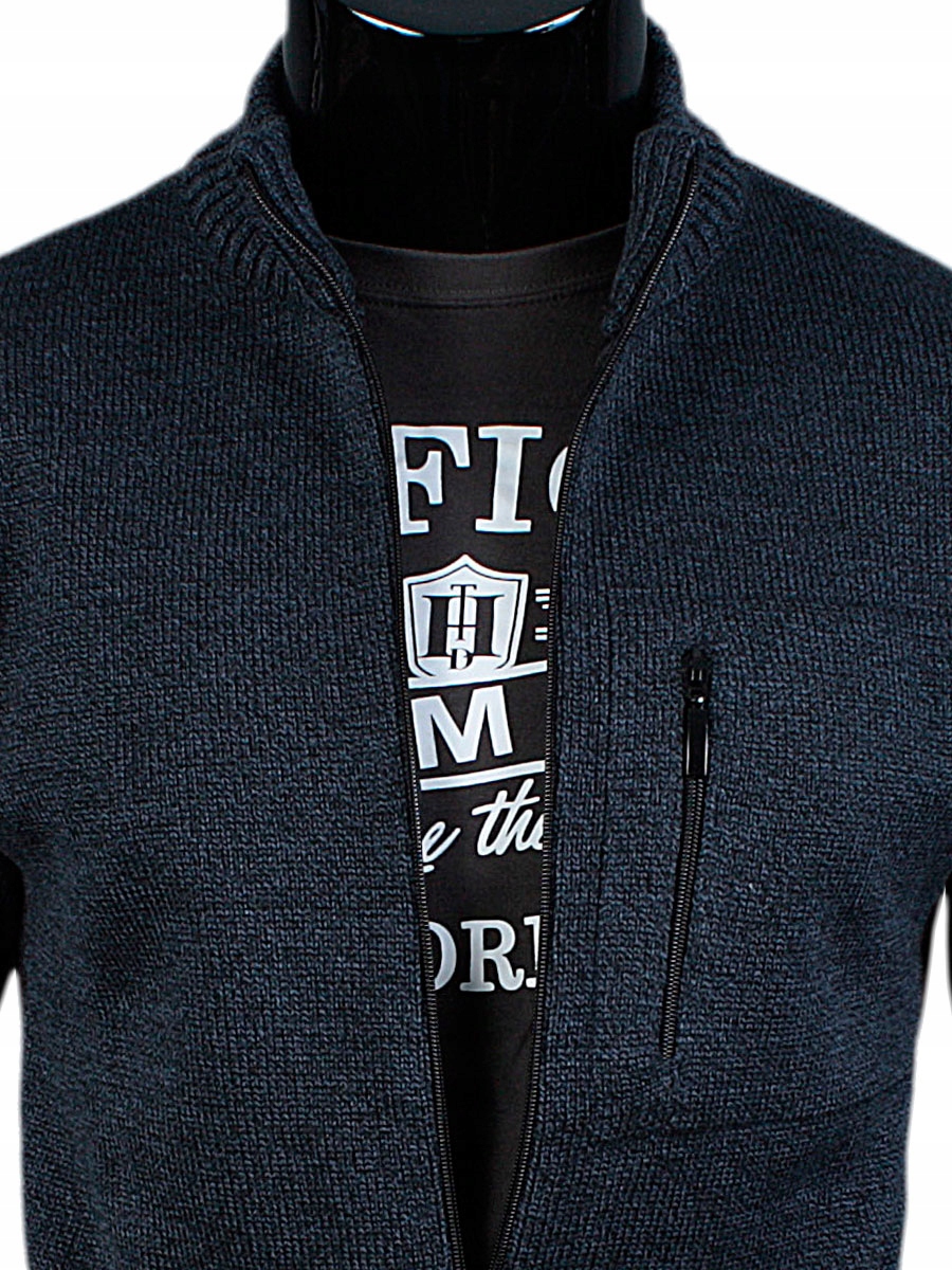 GRUBY Sweter ROZPINANY AS05 Granat__4XL_PRODUKT_PL Rozmiar 4XL