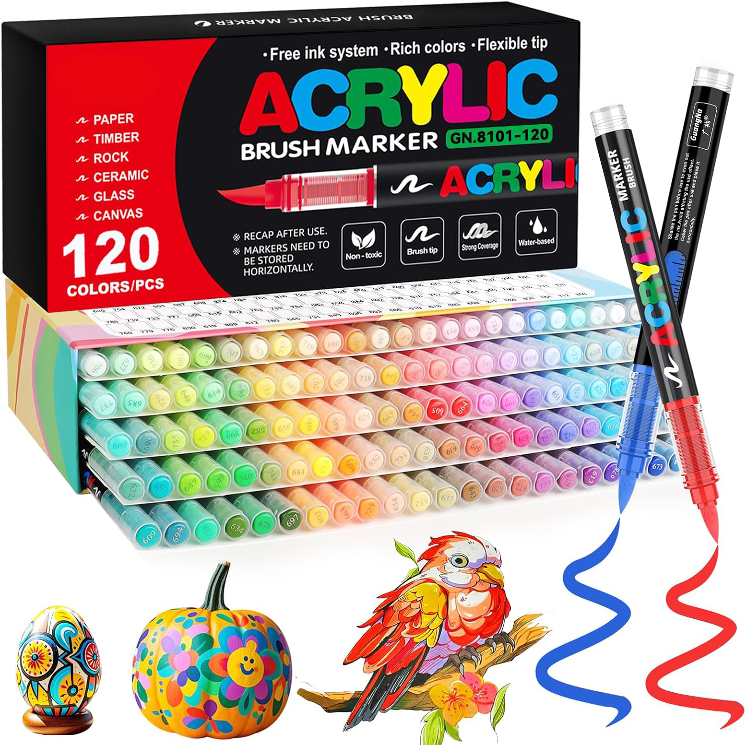 120X Długopisów Akrylowych Wodoodpornych, Szybkoschnących, Nietoksycznych