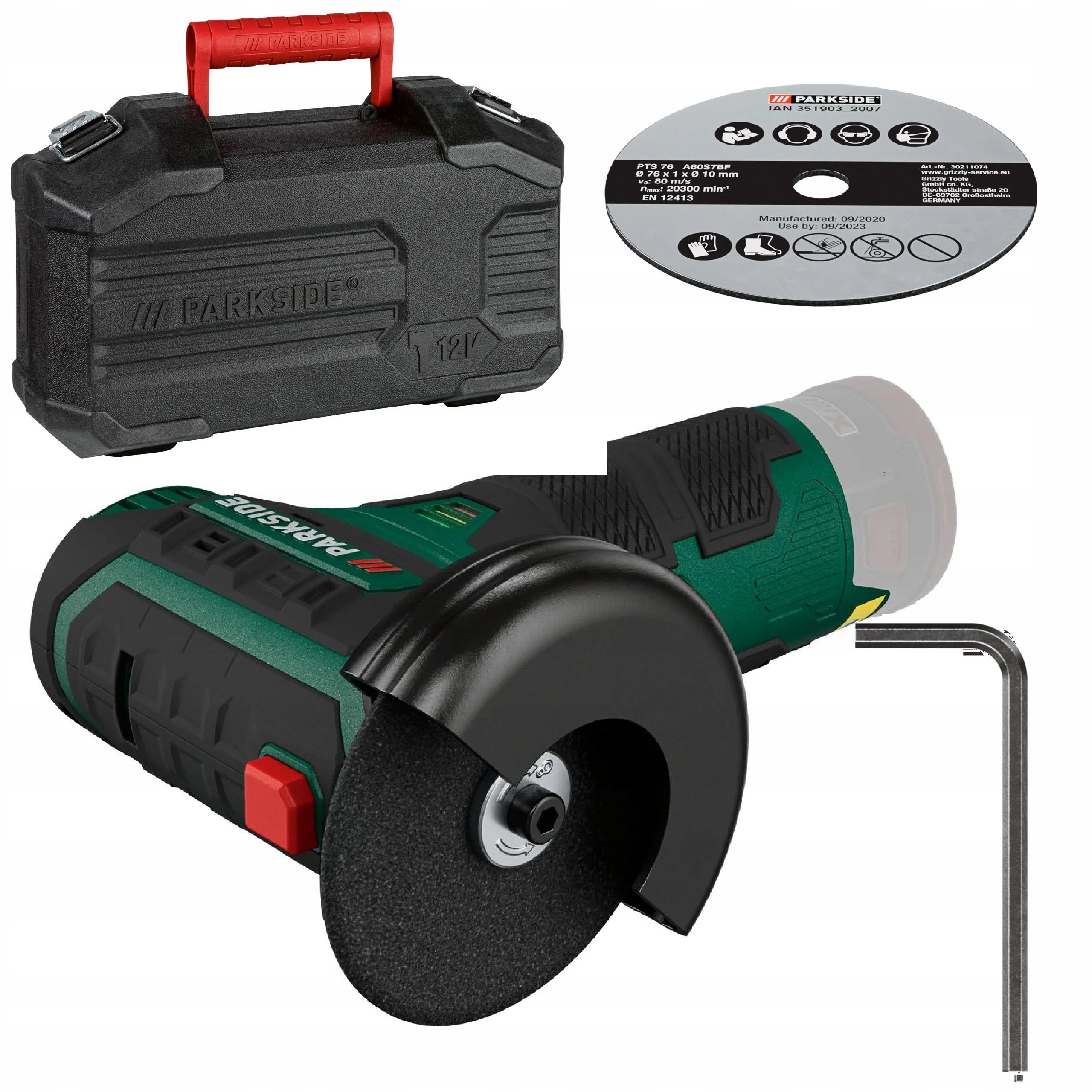 

Akumulatorowa szlifierka kątowa Parkside bez aku