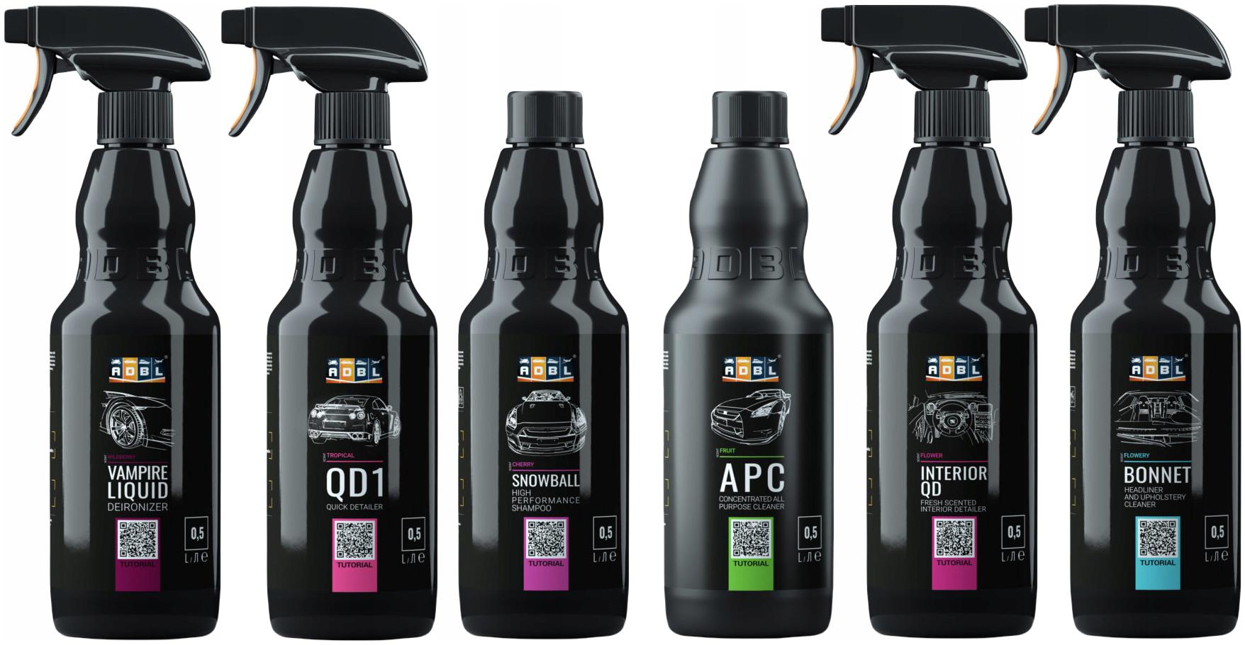ADBL ZESTAW KOSMETYKÓW DO MYCIA I PIELĘGNACJI AUTA