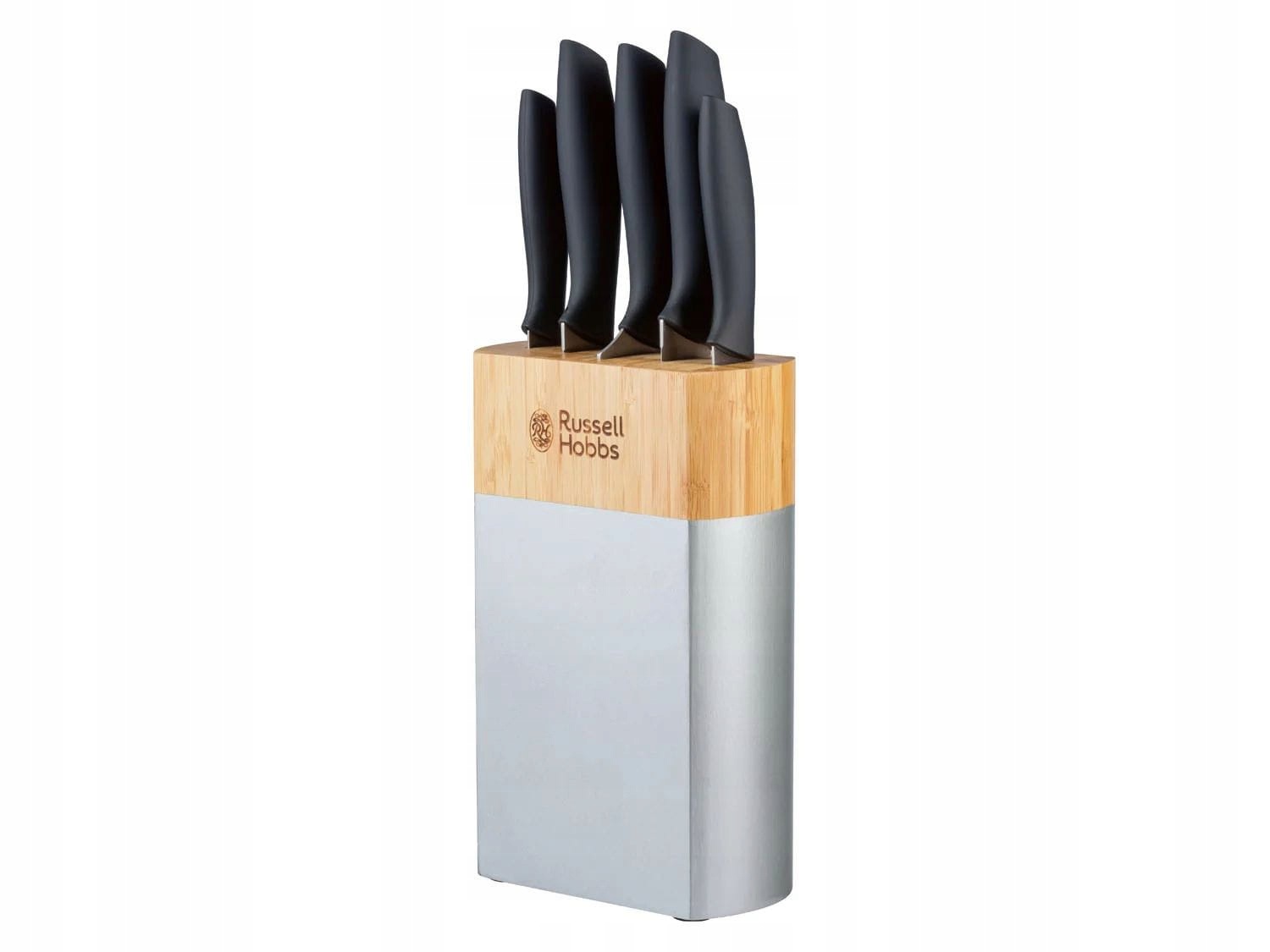 Sada 5 nožů v bambusovém bloku Russell Hobbs Silver 6 ks.