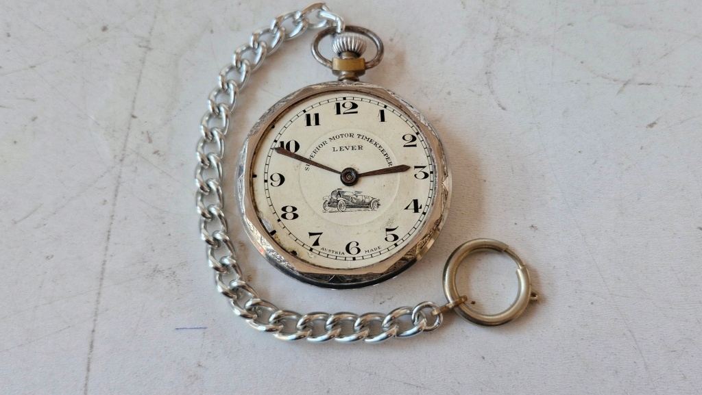 STARY ZEGAREK KIESZONKOWY AUSTRIACKI VINTAGE LEVER Z DEWIZKĄ DO RENOWACJI
