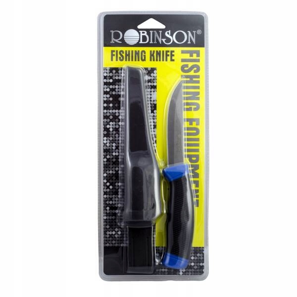 Nóż typu finka z gum.ręk.,dł.21,5cm (opak.blist.) Robinson 89-RP-008