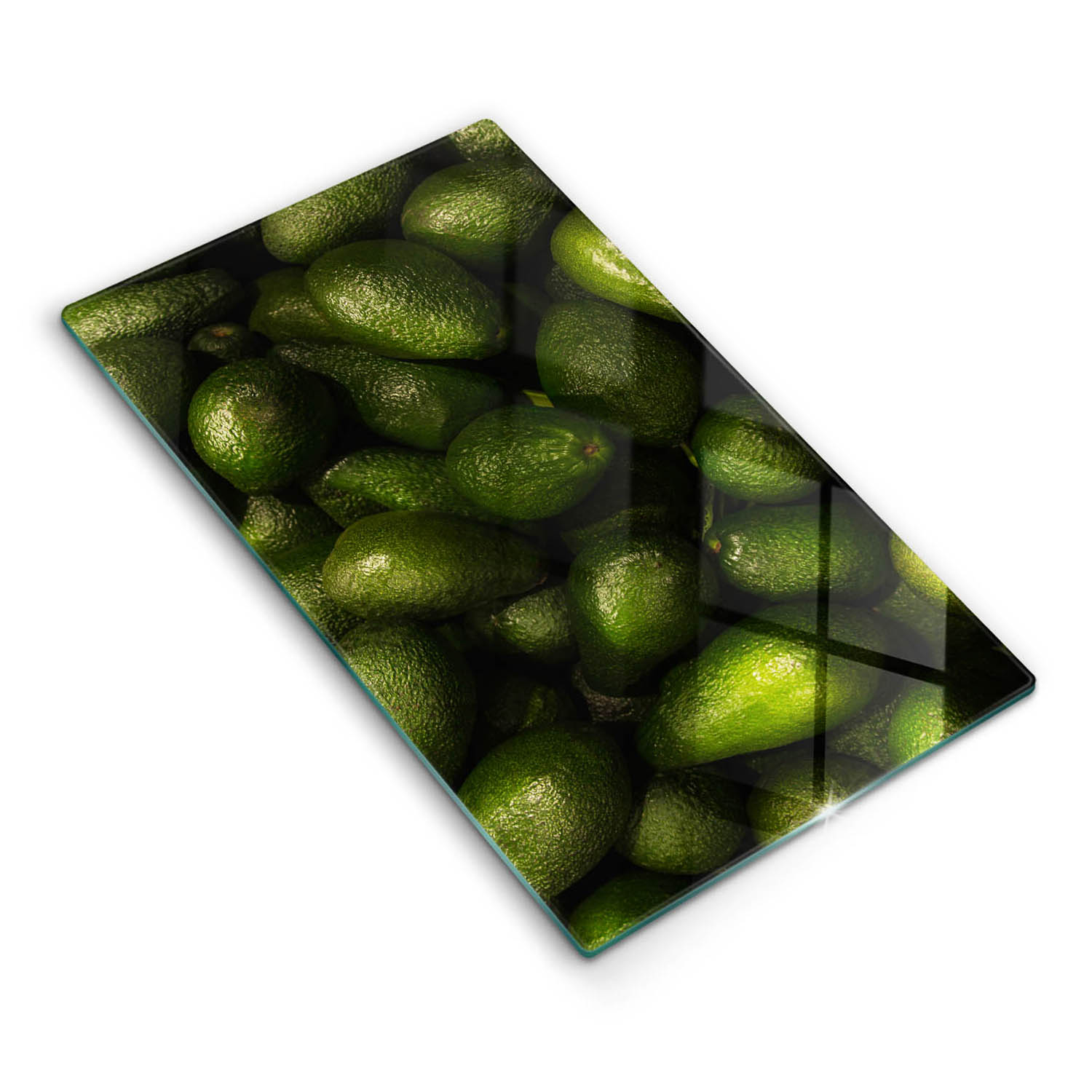 Dekorativní skleněná kuchyňská deska na krájení s grafikou Ovoce avokádo 30x52 cm