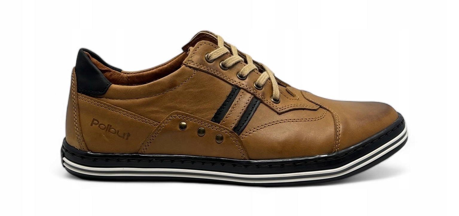 Pánské polobotky Polbut v barvě camel, velikost 42