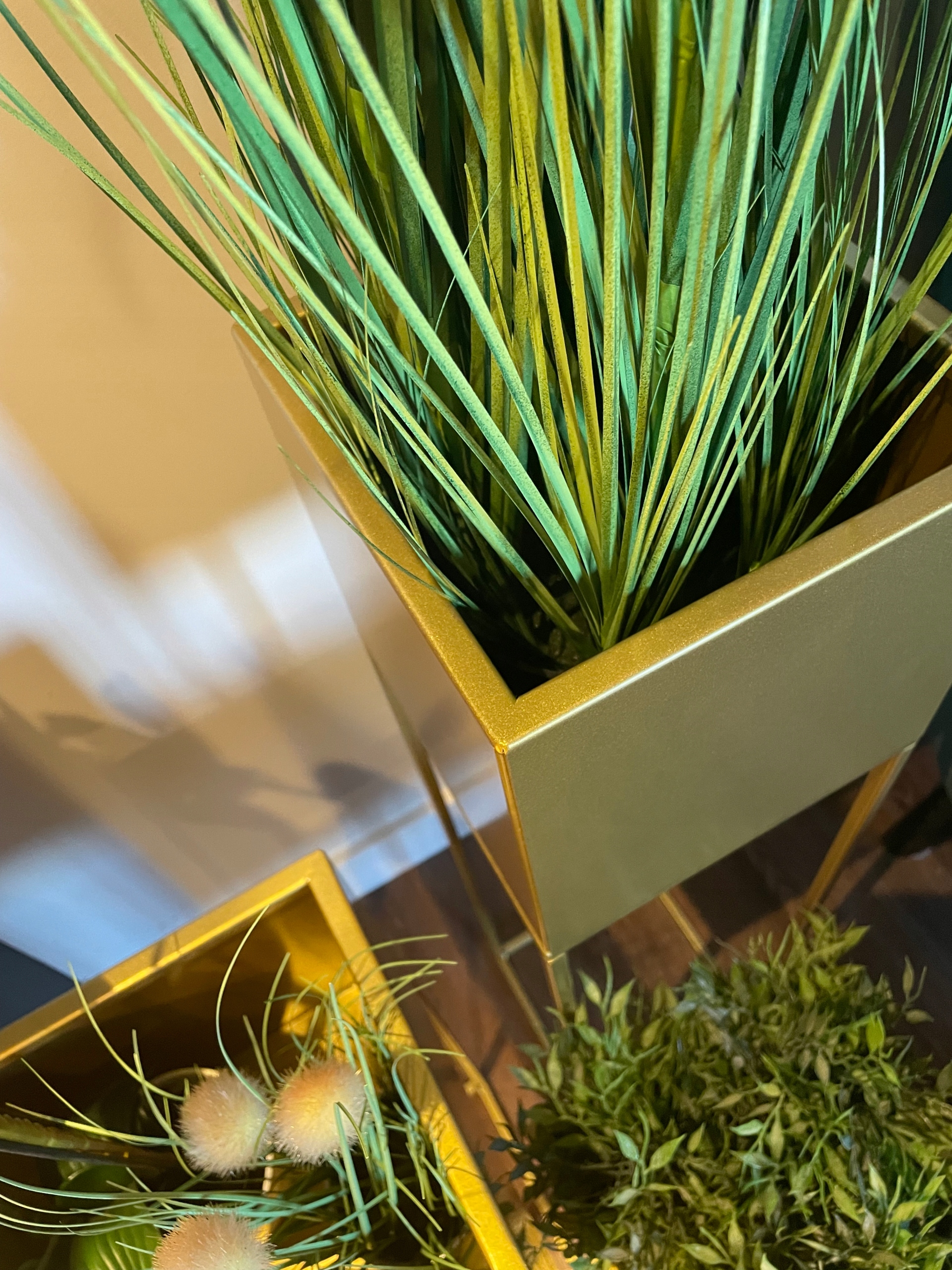 Osłonka Metal Doniczka Loft LORIENT GOLD L87cm YLD Materiał metal