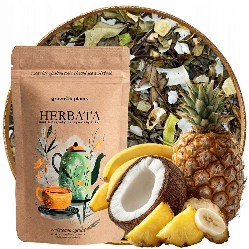 Levně Bílý Čaj Chuť Tropů 1000g Ananas Banán Kokos Limetka Osvěžení