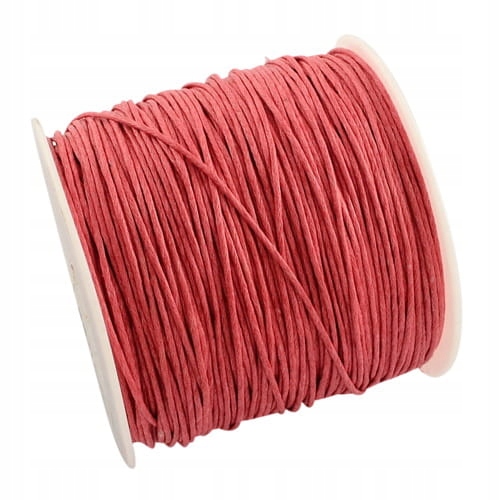 SW55 Sznurek woskowany bawełniany 1mm 5m koralowy
