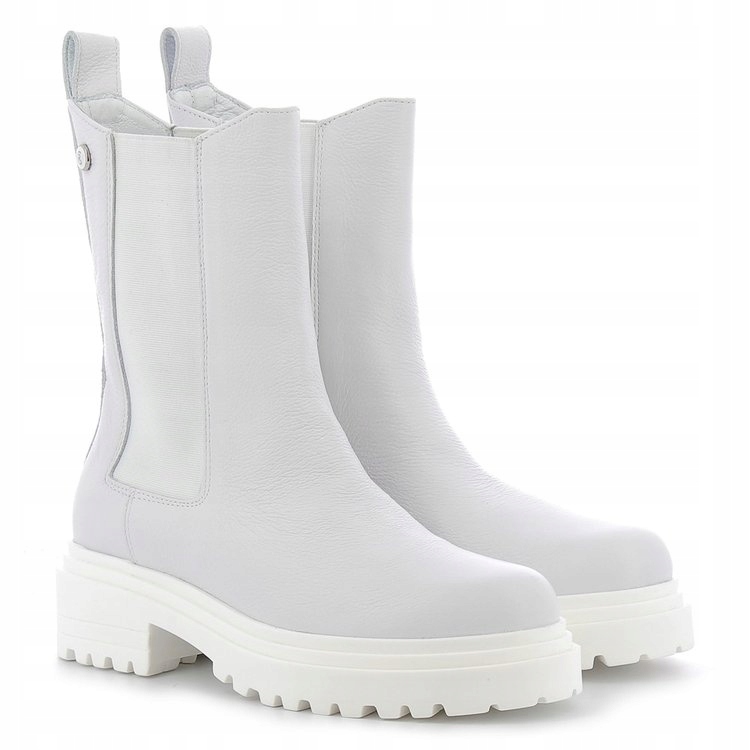 bílé boty kotníkové boty dámské boty Carinii 39 vysoké 5952 h