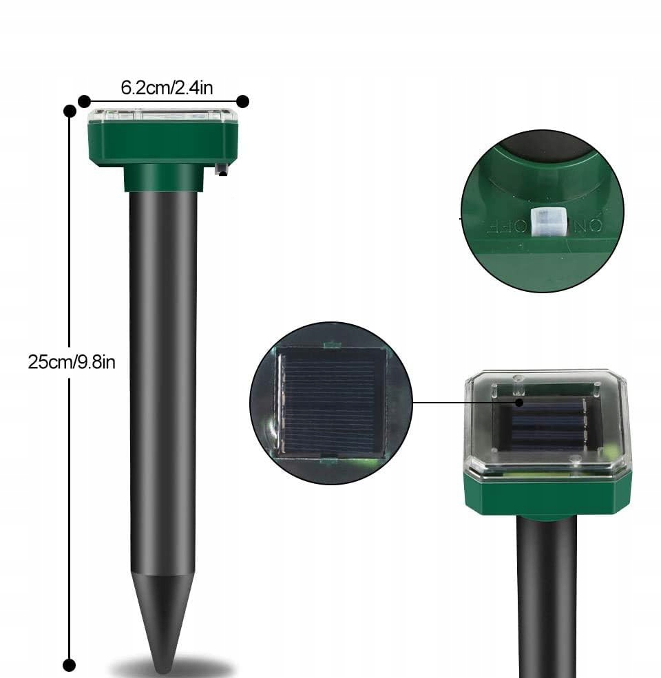ULTRADŹWIĘKOWY WODOODPORNY ODSTRASZACZ KRETÓW, SOLARNY ODSTRASZACZ KOTÓW Kod producenta Solarny Odstraszacz Szczury