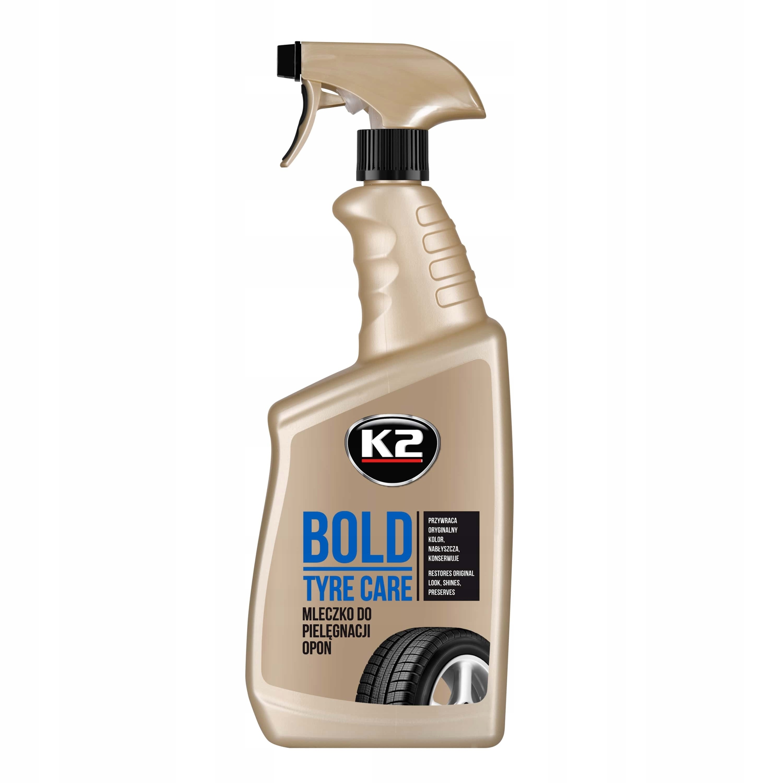 K2 BOLD NABŁYSZCZA I PIELĘGNUJE OPONY 700 ATOMIZER Pojemność opakowania 700 ml