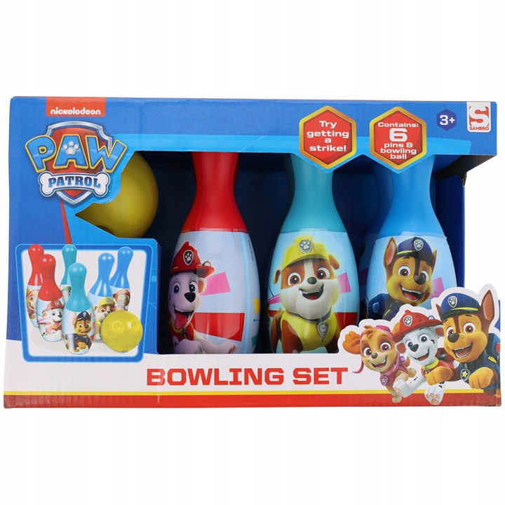 Kręgle PSI PATROL dla Dzieci ZESTAW Niebieski Wiek dziecka 3 lata +