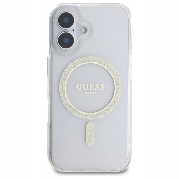 Pouzdro Guess pro iPhone 16 Plus, obal MagSafe Brokat, krytka pouzdra