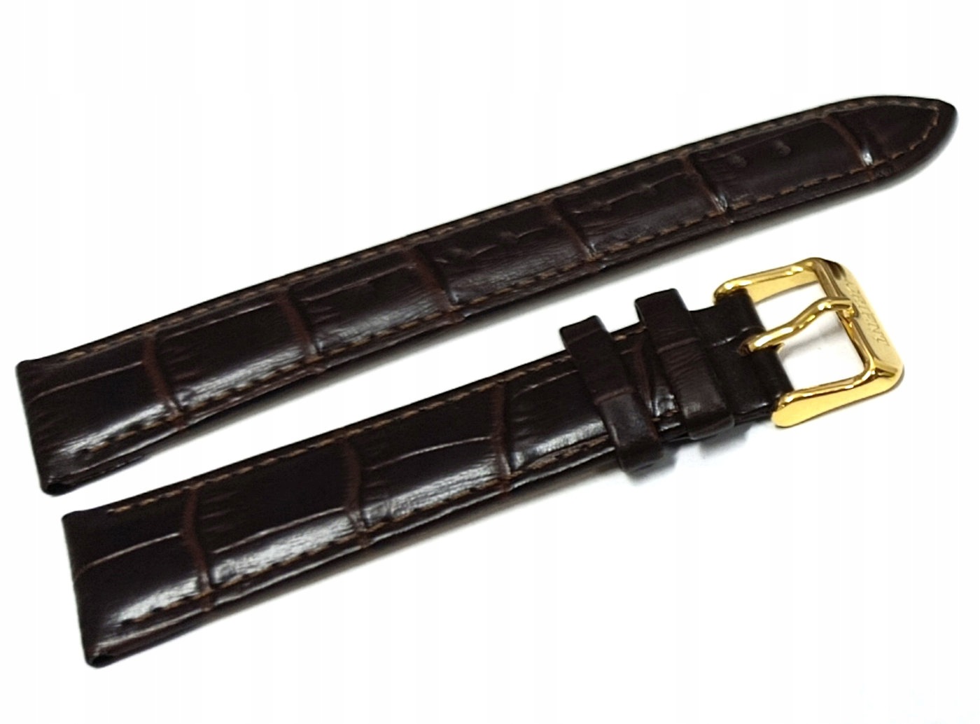 Originální Kožený Hnědý Matný Řemínek Na Hodinky Orient 20 mm Krokodýl